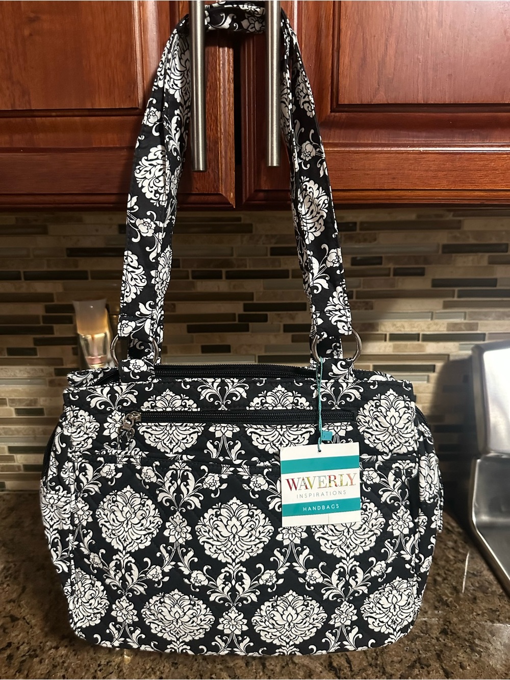 Black and White Waverly inspiration Shoulder Bag